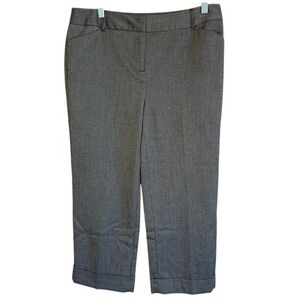 Chico's Women's Black White Gray‎ Crop Dress Pant MD 8 Career